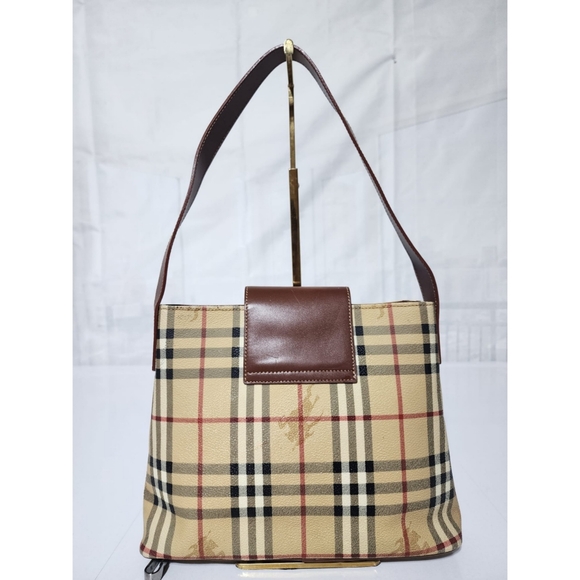Burberry London Nova Check Printed Shoulder Bag Beige/Brown - Picture 3 of 13